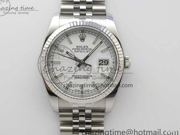 Steel DateJust ARF SH3135 SS White 36 on V3 Best 904L Bracelet Edition 116234 Jubilee Dial 1:1 0122